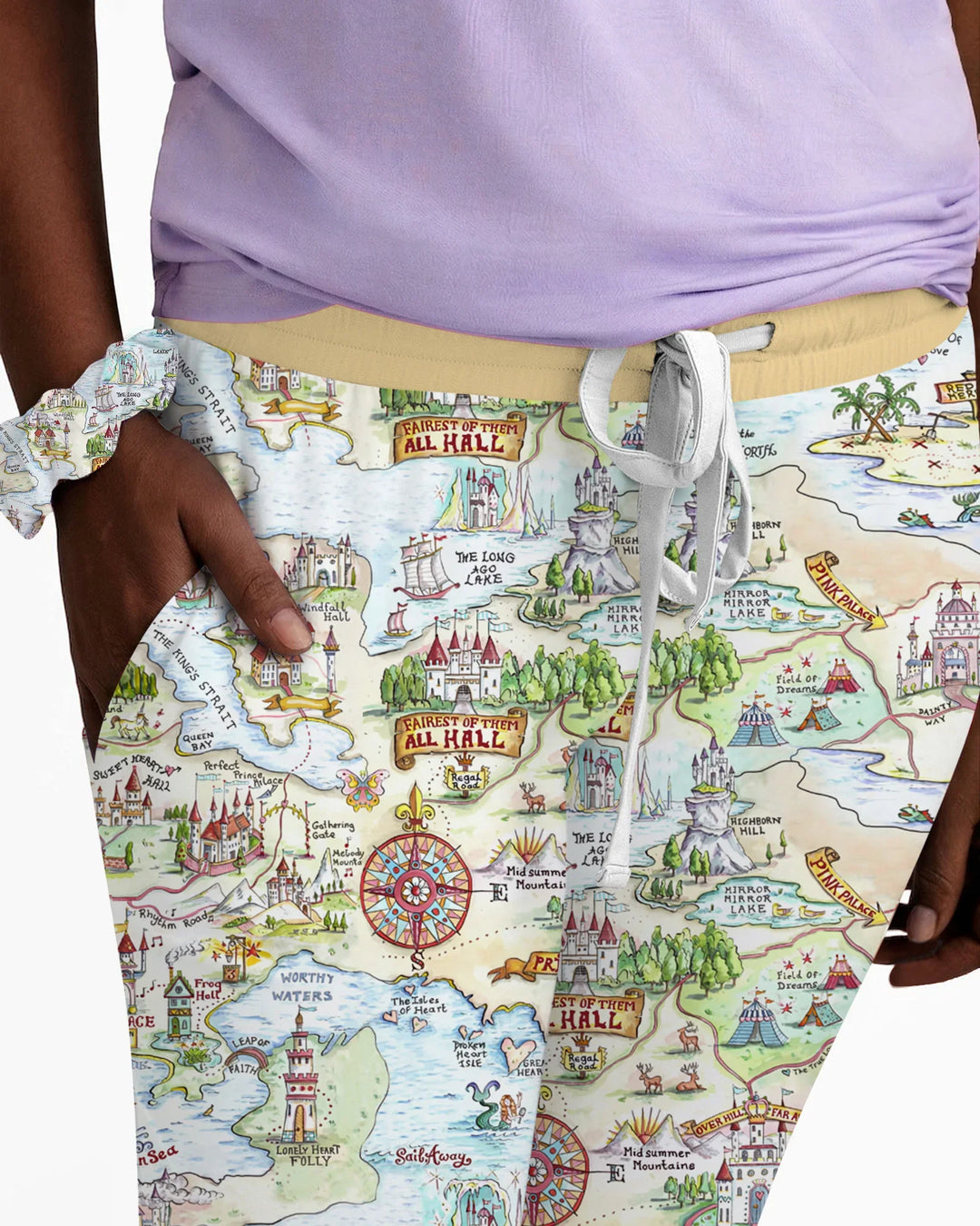 Once Upon A Map Mommy & Baby Matching Bambus Schlafanzug-Set für Damen