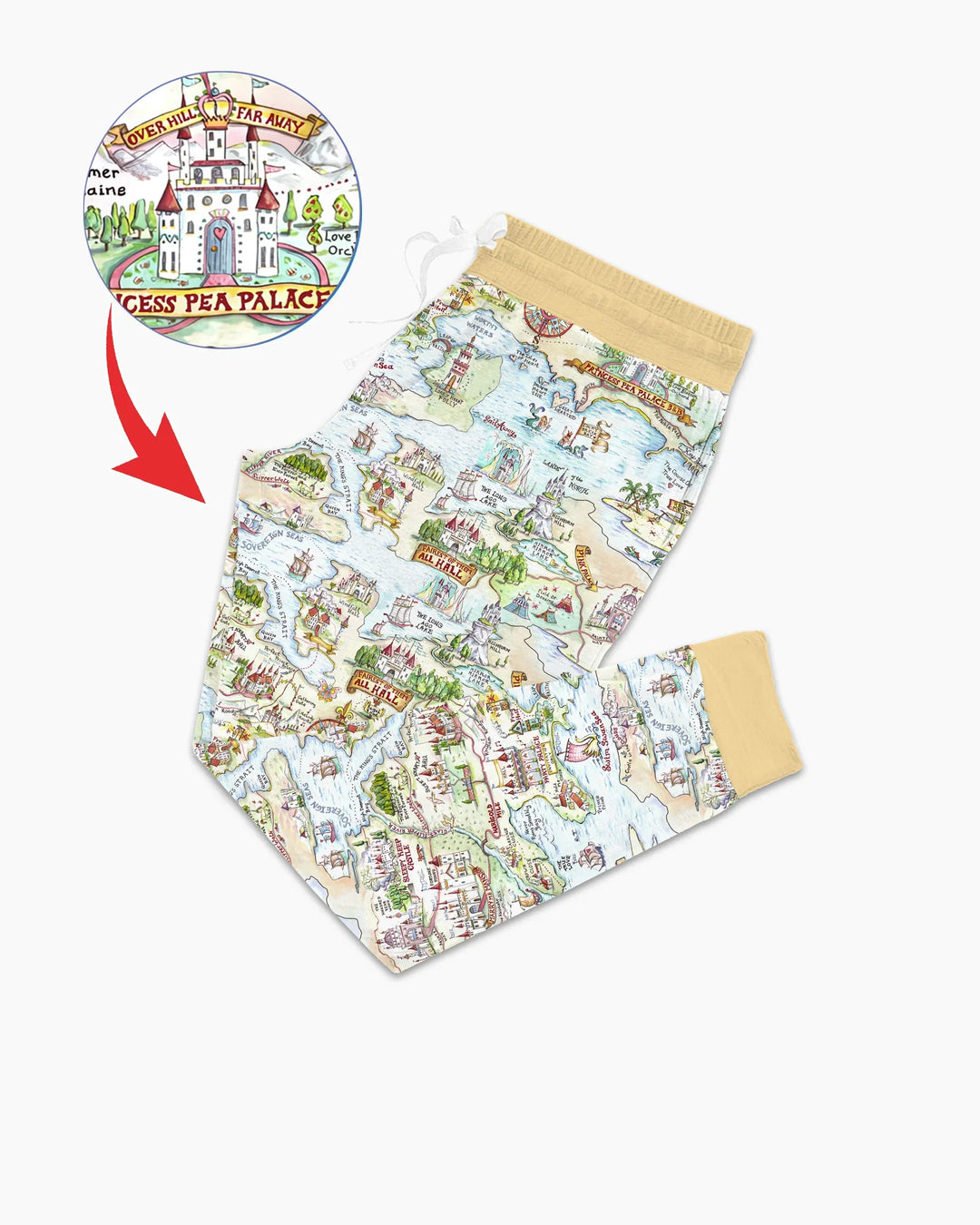 Once Upon A Map Mommy & Baby Matching Bambus Schlafanzug-Set für Damen