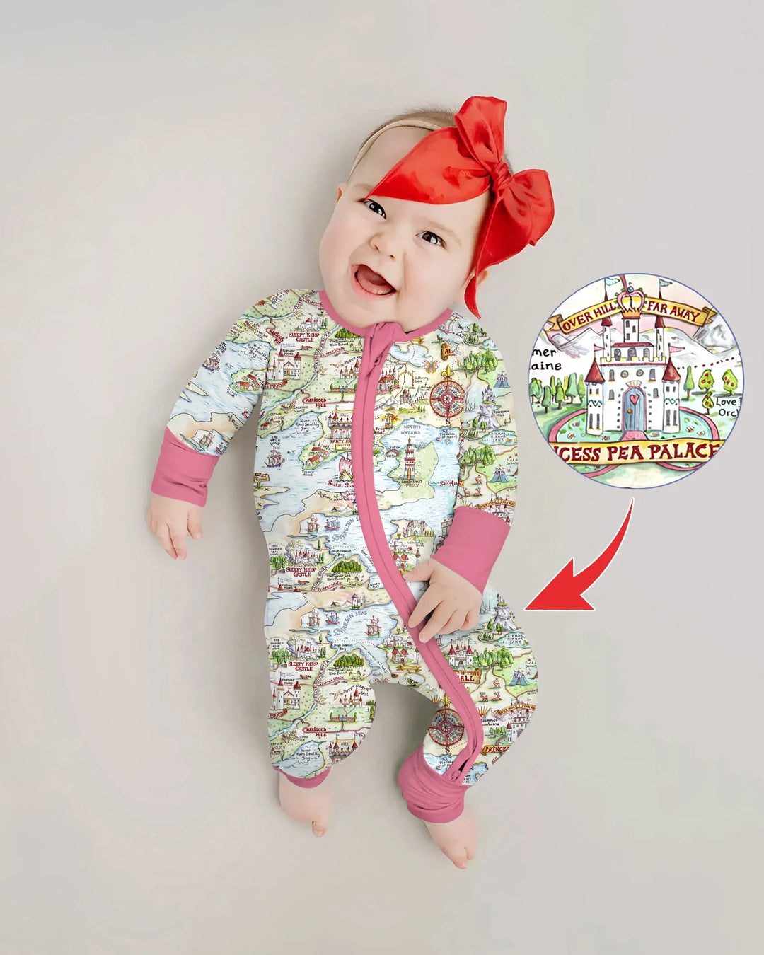 Once Upon A Map Mommy & Baby Matching Bamboo Convertible Zippy