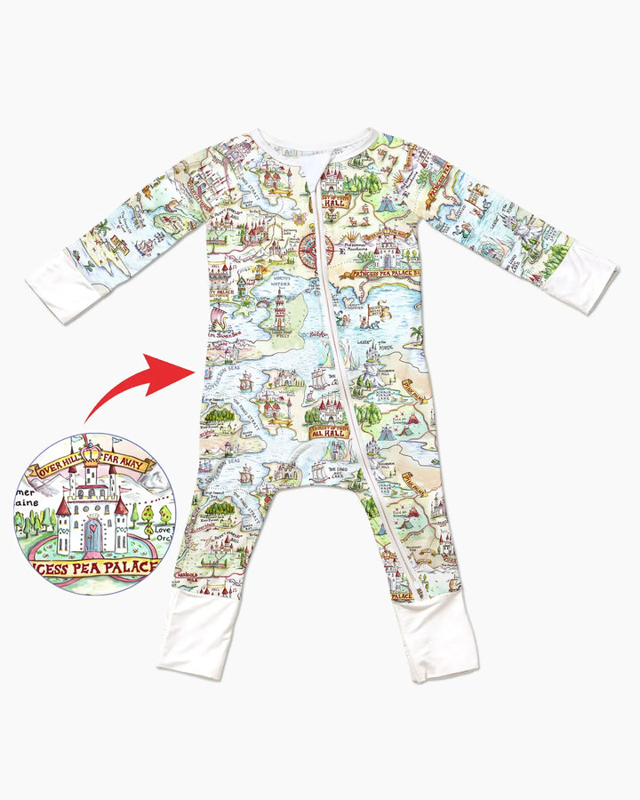 Once Upon A Map Mommy & Baby Matching Bamboo Convertible Zippy