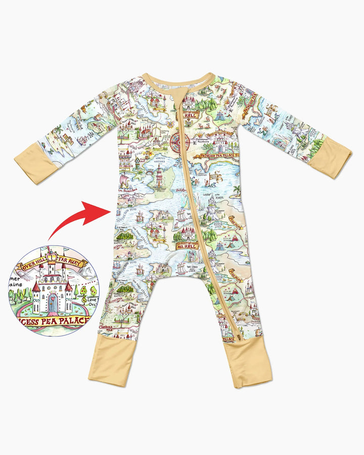 Once Upon A Map Mommy & Baby Matching Bamboo Convertible Zippy