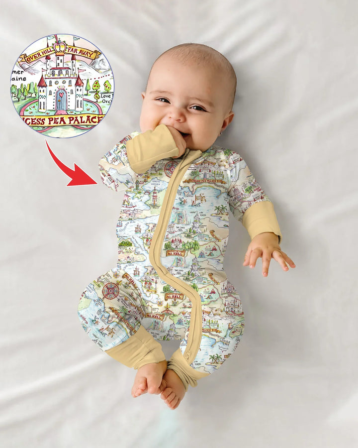 Once Upon A Map Mommy & Baby Matching Bamboo Convertible Zippy