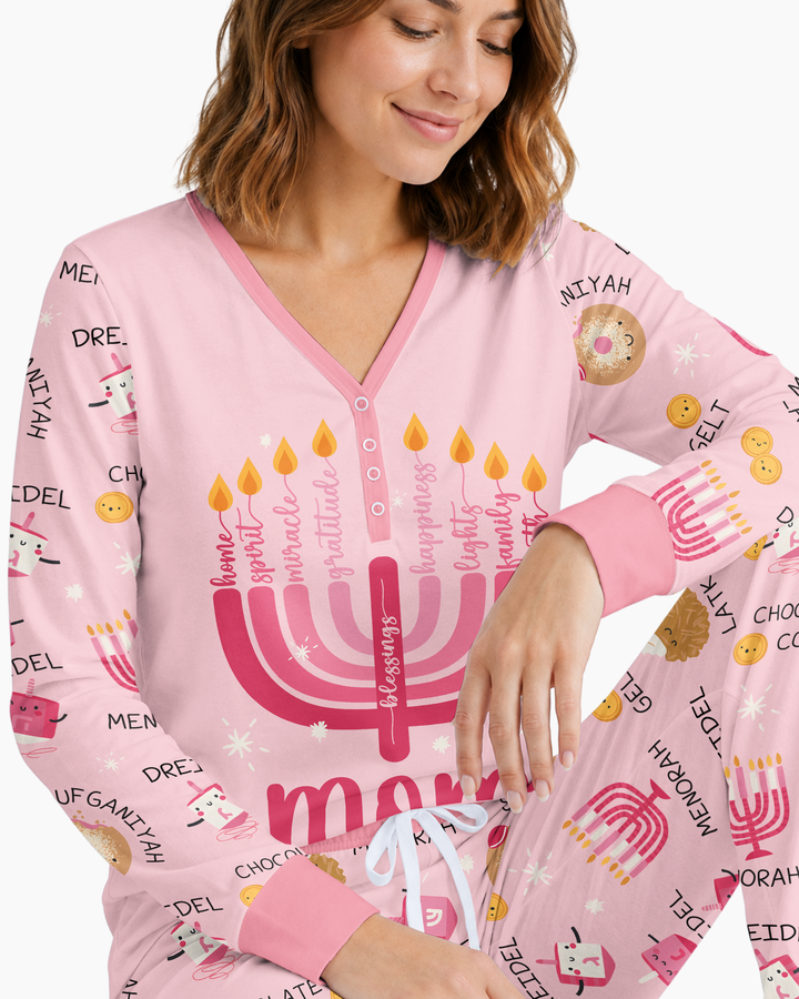 Hanukkah Family Matching  Bamboo Women Pajama Set