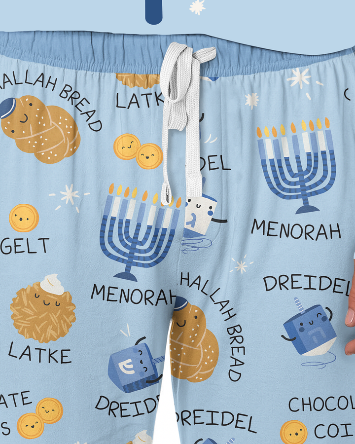 Hanukkah Family Matching  Bamboo Men's Pajama Set