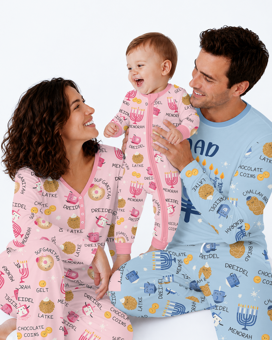 Hanukkah Family Matching  Bamboo Men's Pajama Set