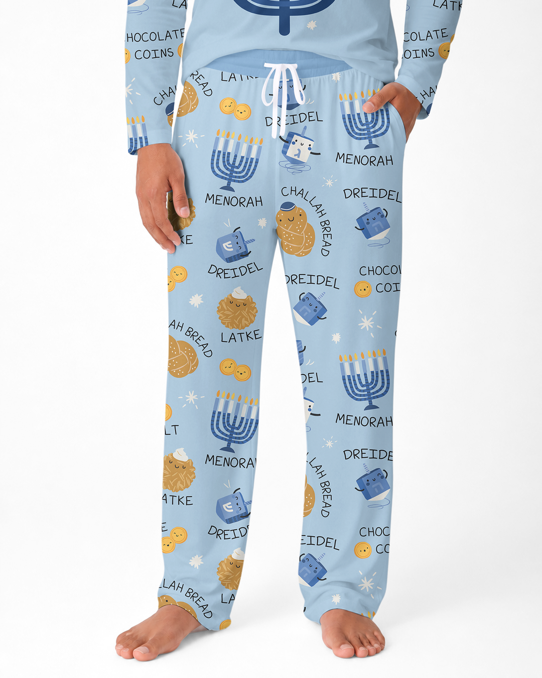Hanukkah Family Matching  Bamboo Men's Pajama Set