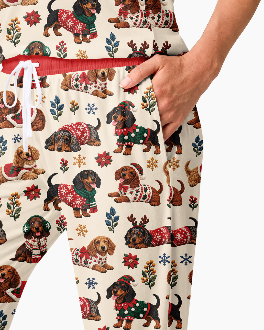 Dachshund Christmas Bamboo Women Pajama Set