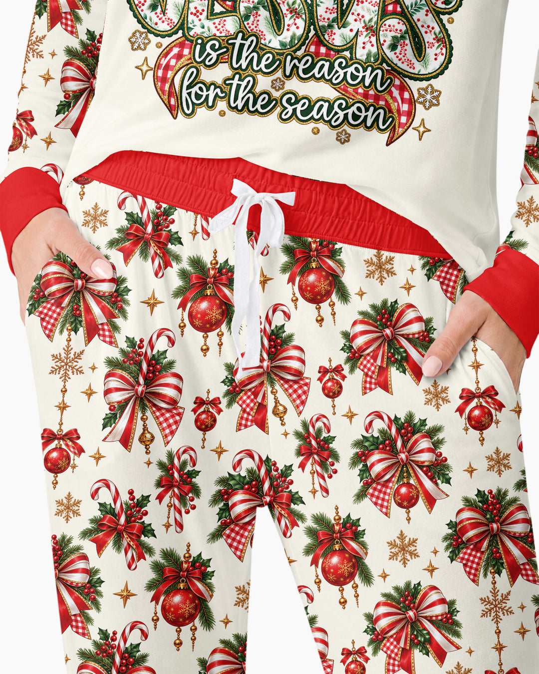 Coquette Floral Jesus Is The Reason Mommy And Me Matching Bamboo Women Pajama Set
