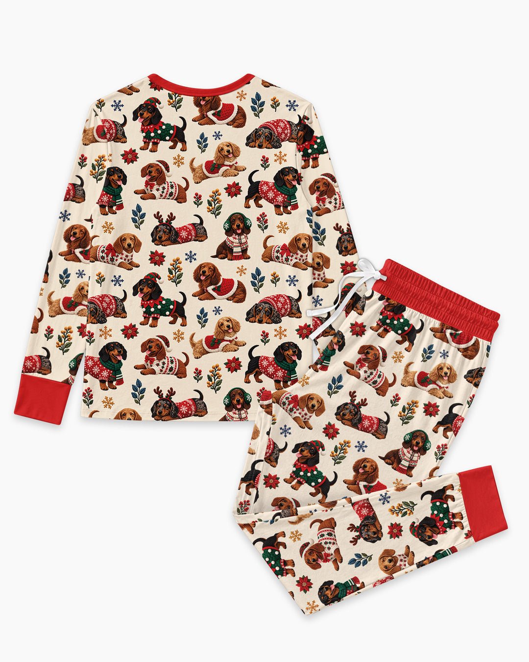 Dachshund Christmas Bamboo Women Pajama Set