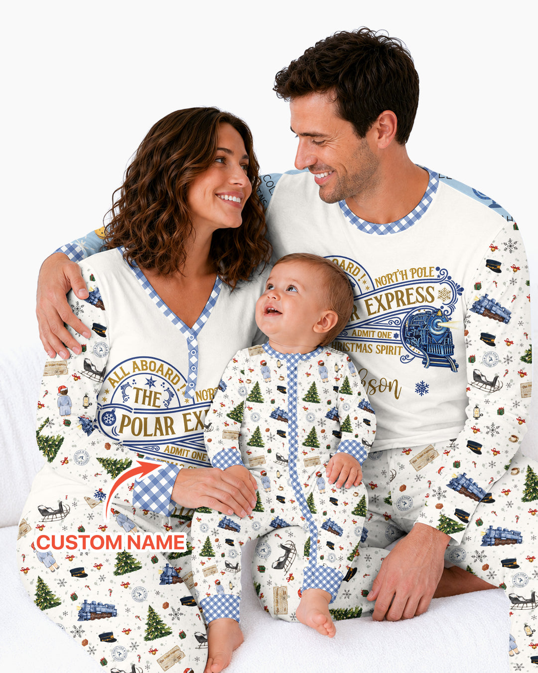 Custom Name North Pole Adventure Bamboo Women Pajama Set