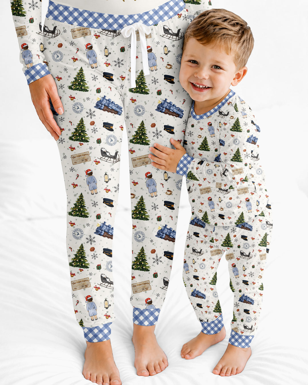 Custom Name North Pole Adventure Bamboo Women Pajama Set