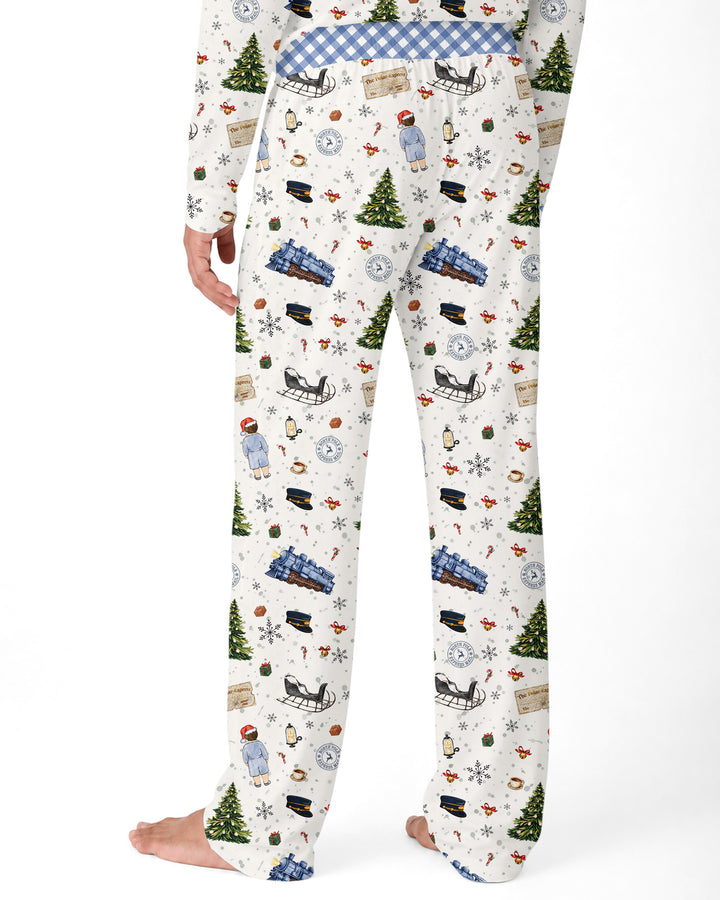 Custom Name North Pole Adventure Bamboo Men's Pajama Set
