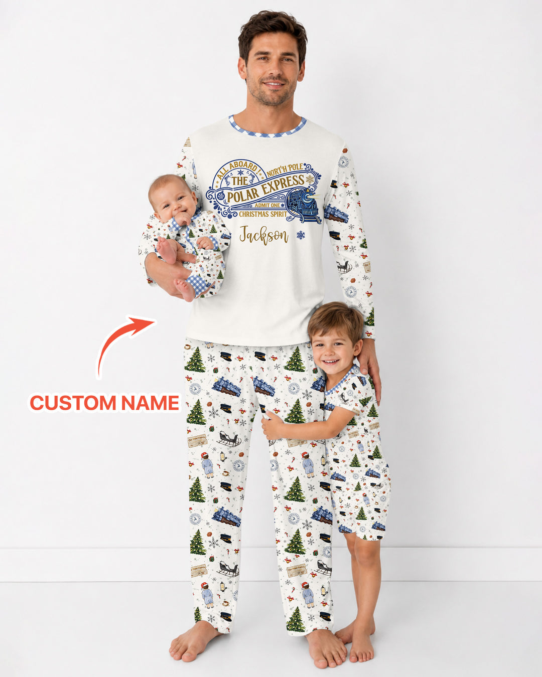 Custom Name North Pole Adventure Bamboo Men's Pajama Set