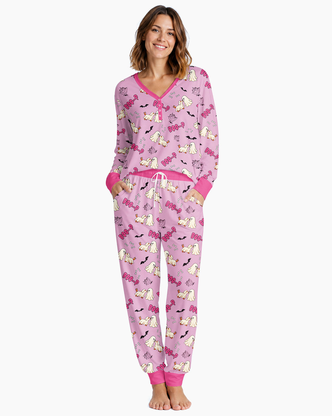 Boo-P Ghost Dog Bamboo Women Pajama Set