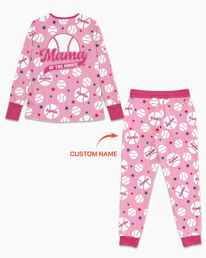 Personalisierter Name Rookie of The Year Passendes Pyjama-Set für Damen aus Bambus