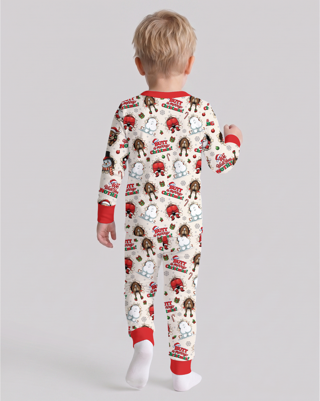 Funny Butt Christmas Squad Bamboo Two Piece Long Sleeve Pajama Set