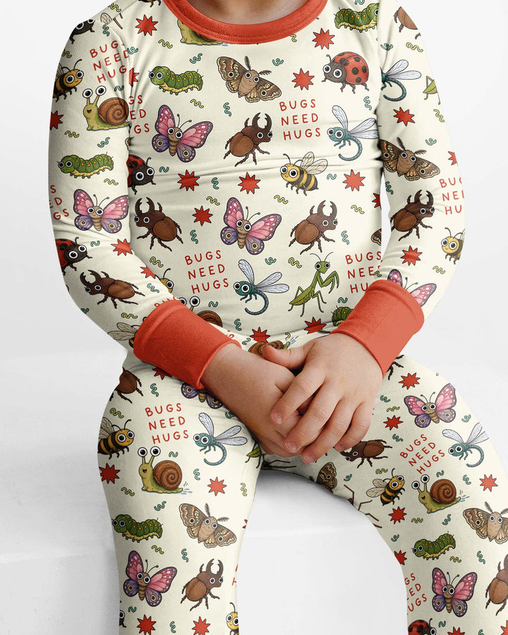Bugs Need Hug Bamboo Two Piece Long Sleeve Pajama Set