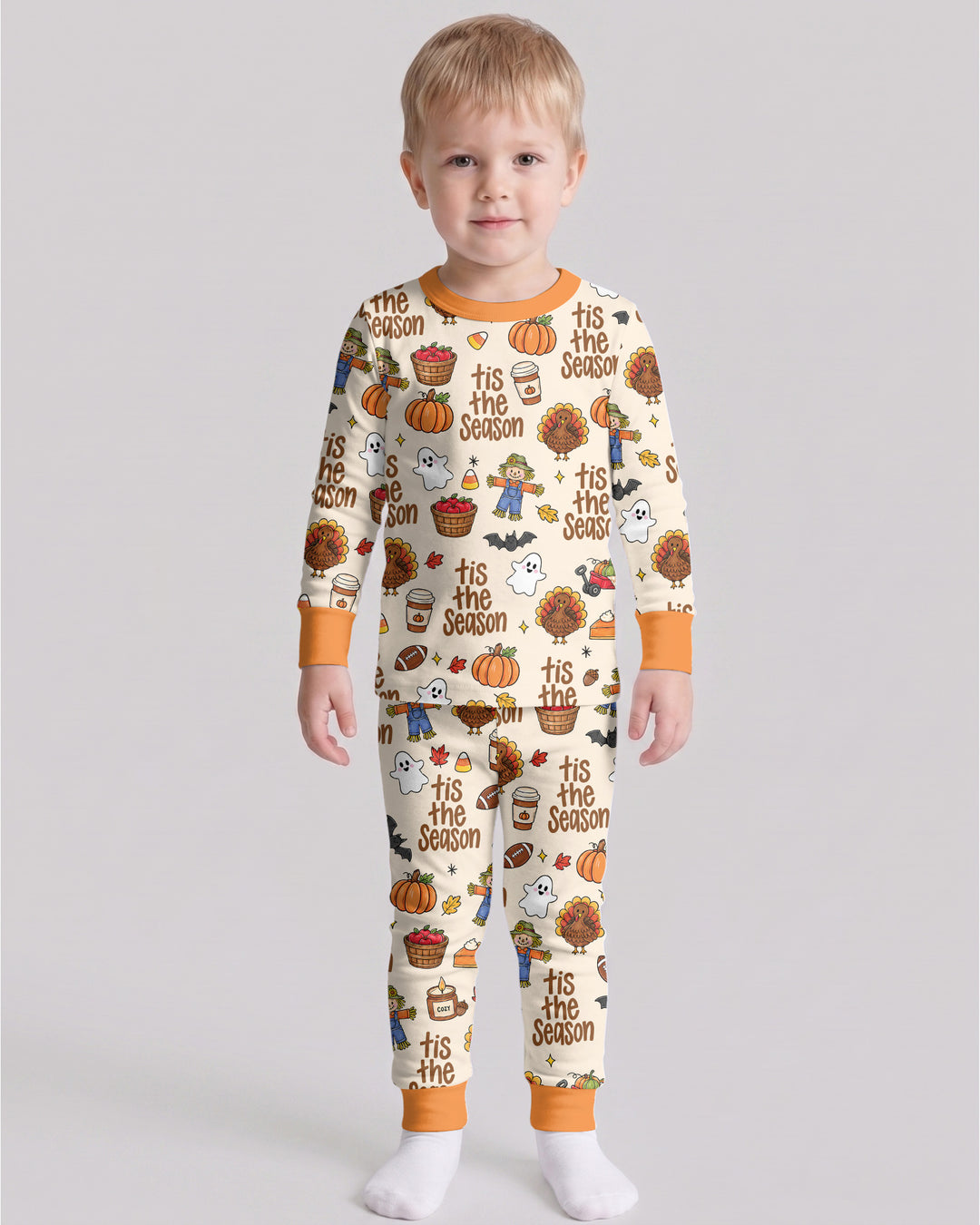 Fall Tis the Season Bamboo Two Piece Long Sleeve Pajama Set