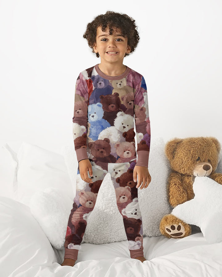 Teddy Bear Hug Jam Bamboo Two Piece Long Sleeve Pajama Set