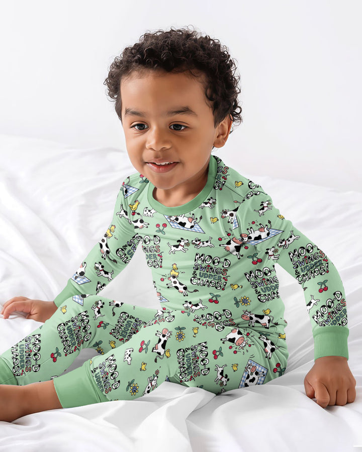 The Udderly Secret Journal Bamboo Two Piece Long Sleeve Pajama Set