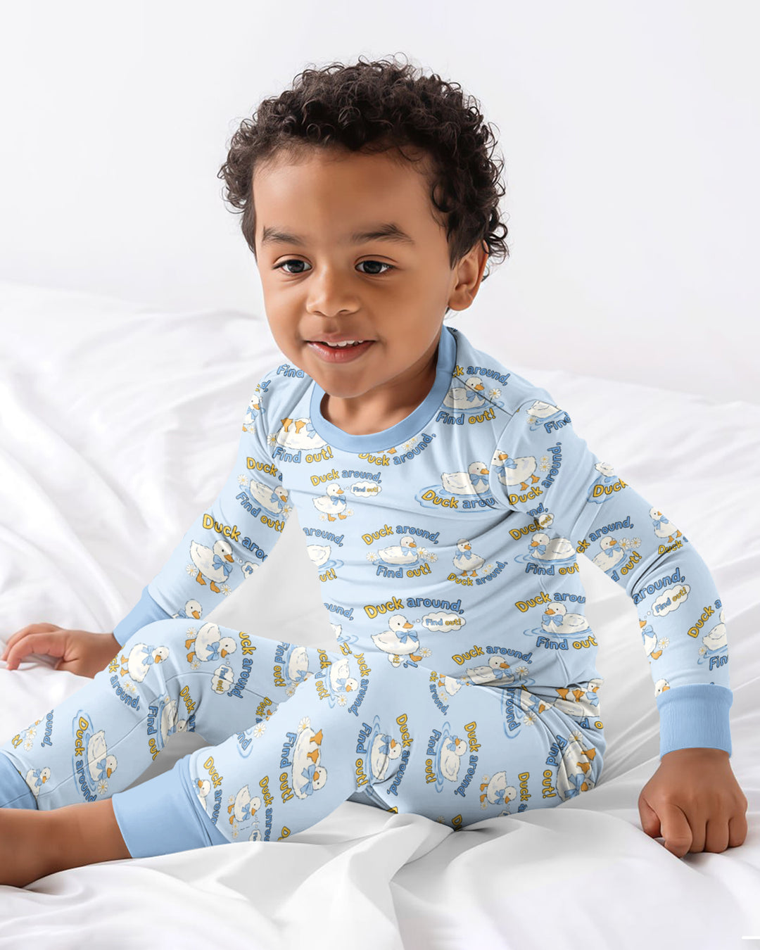 The Duck Around Bamboo Two Piece Long Sleeve Pajama Set