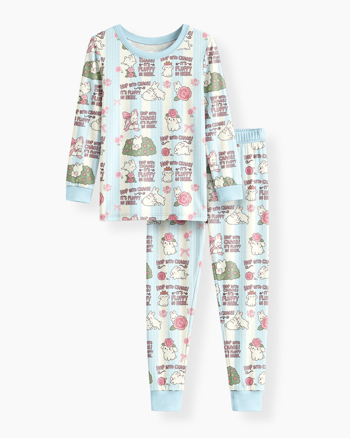 Hop Into Chaos Bamboo Two Piece Long Sleeve Pajama Set