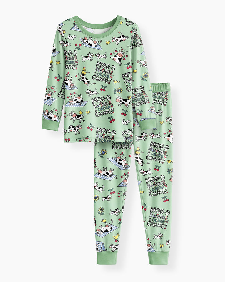 The Udderly Secret Journal Bamboo Two Piece Long Sleeve Pajama Set