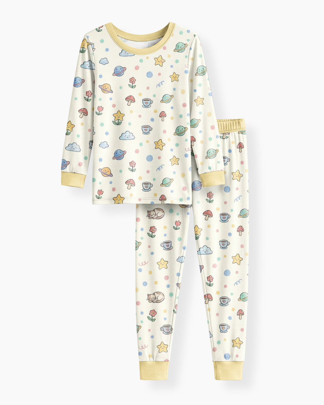 Lazy Cats Universe Bamboo Two Piece Long Sleeve Pajama Set