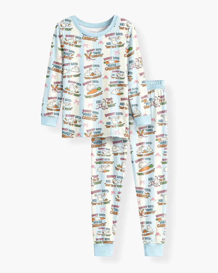 Hop To It Bamboo Two Piece Long Sleeve Pajama Set