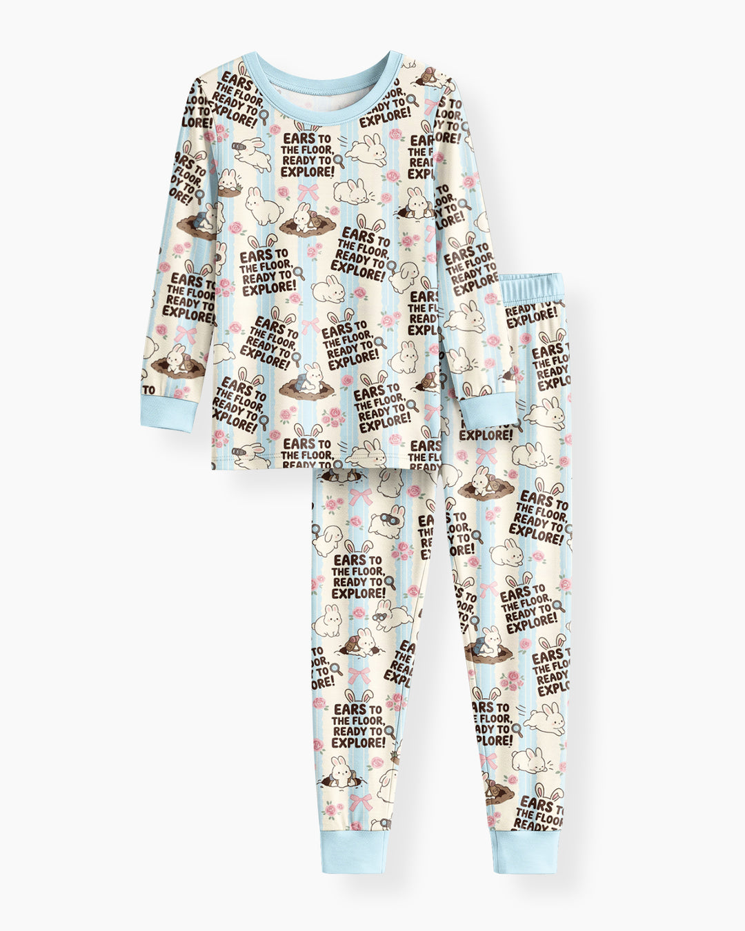 Ears To The Floor Bamboo Two Piece Long Sleeve Pajama Set