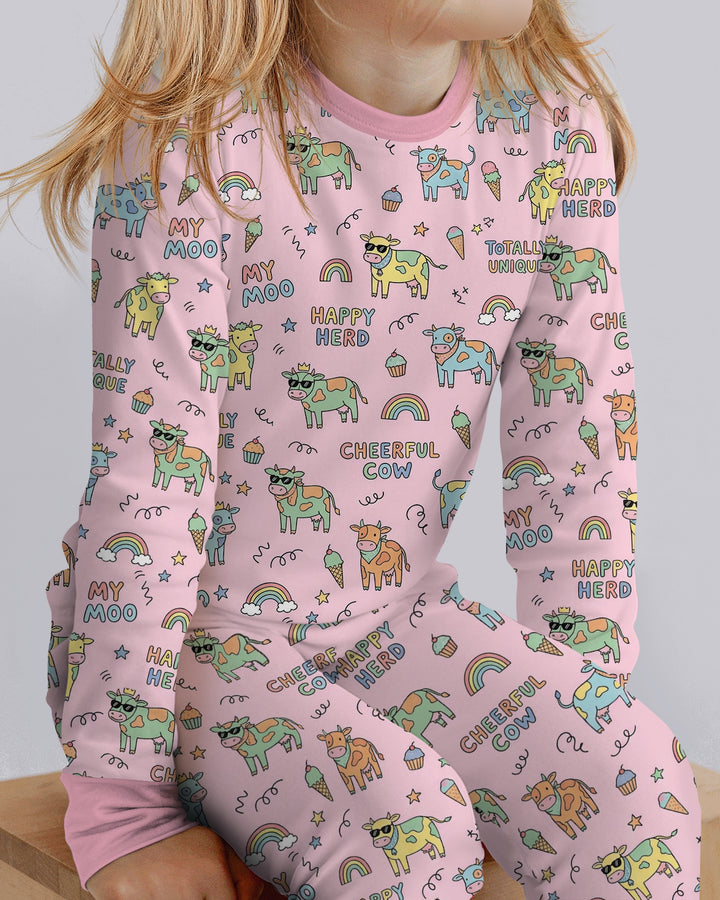 Not Your Ordinary Cow Bamboo Two Piece Long Sleeve Pajama Set