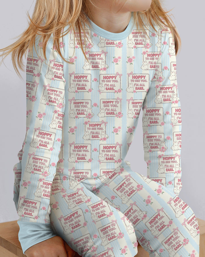 Hoppy To See You Bamboo Two Piece Long Sleeve Pajama Set