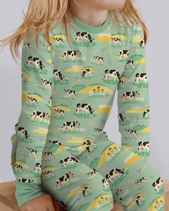 Pasture Sunlit Waltz Bamboo Two Piece Long Sleeve Pajama Set