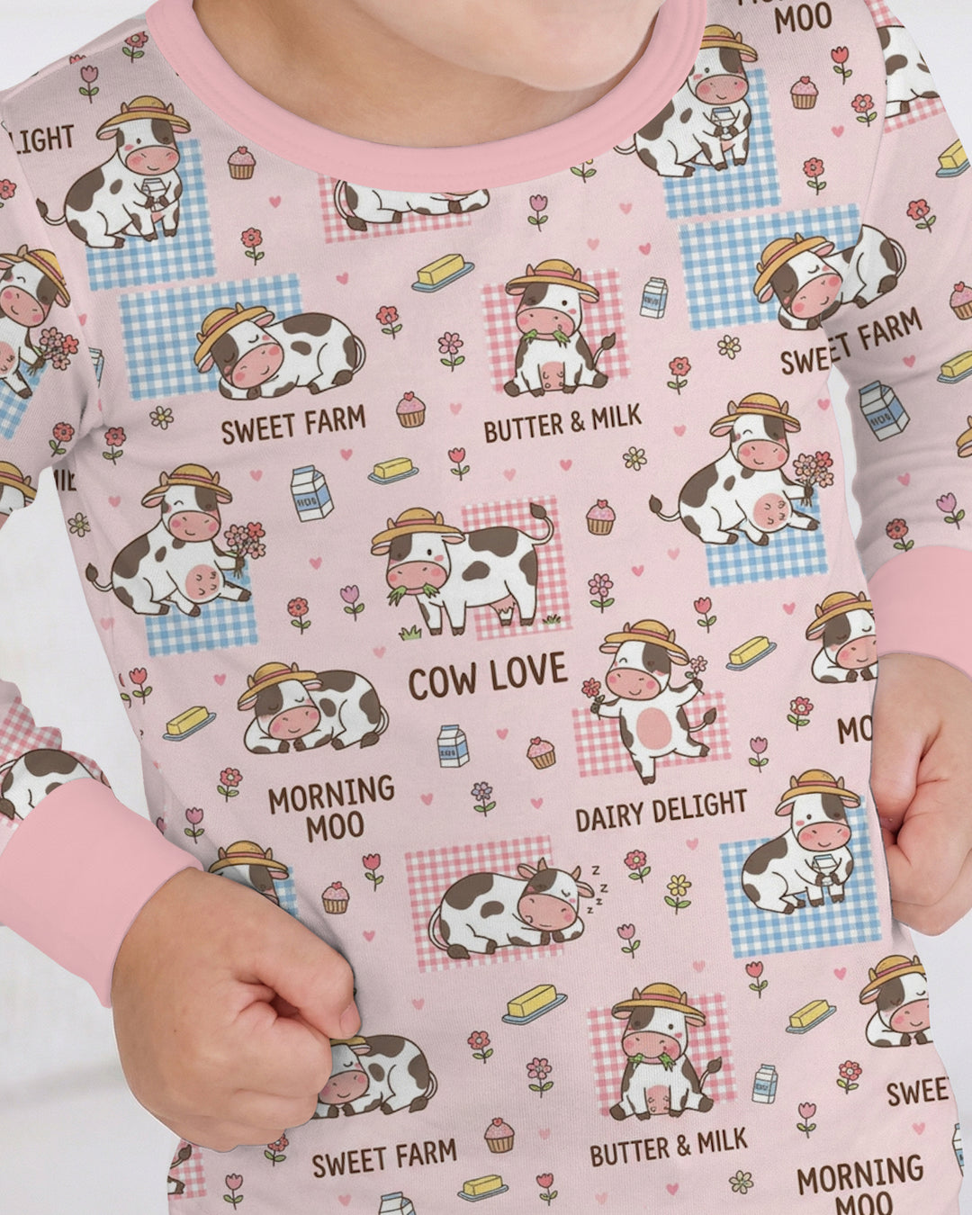 Drowned In Buttercream Bamboo Two Piece Long Sleeve Pajama Set