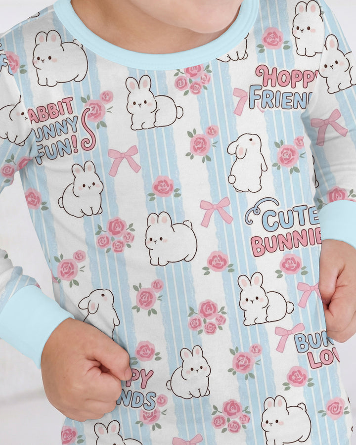 Hoppy Friends Bamboo Two Piece Long Sleeve Pajama Set