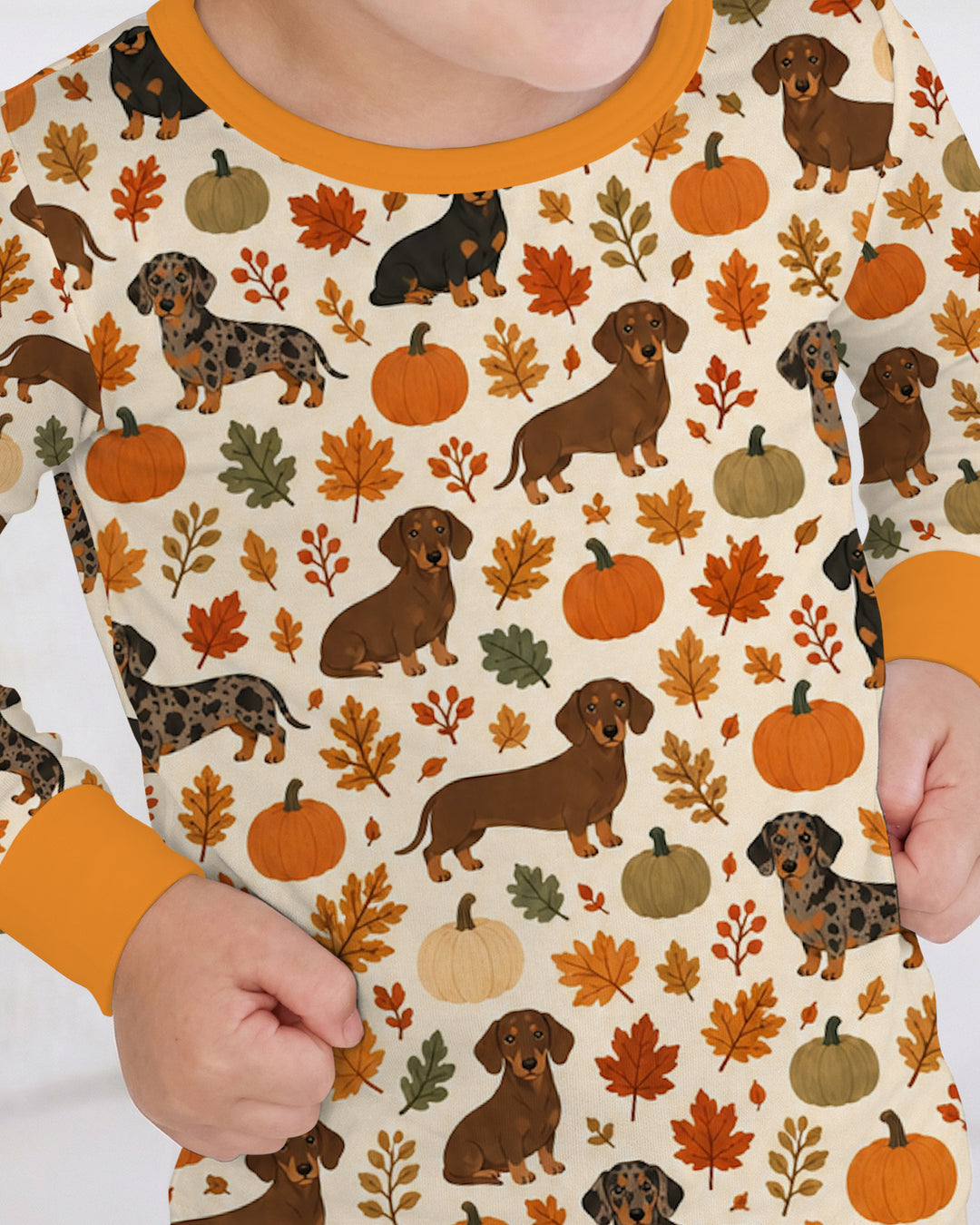 Short Legs Big Autumn Bamboo Two Piece Long Sleeve Pajama Set