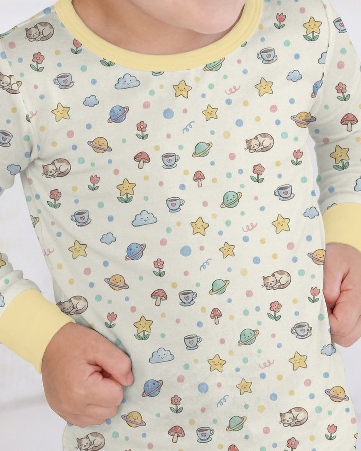 Lazy Cats Universe Bamboo Two Piece Long Sleeve Pajama Set