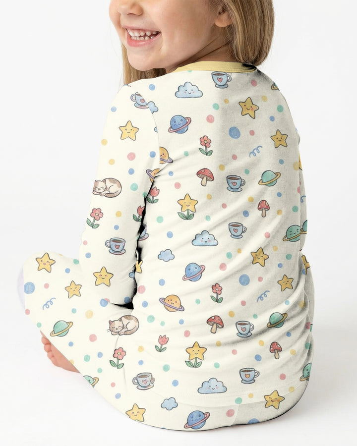 Lazy Cats Universe Bamboo Two Piece Long Sleeve Pajama Set