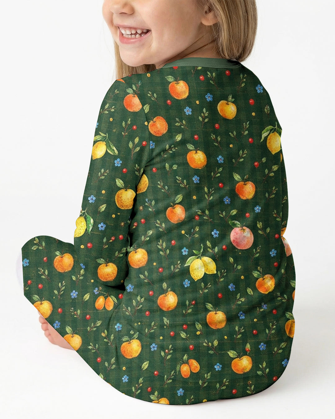 Forest Orange Bamboo Two Piece Long Sleeve Pajama Set