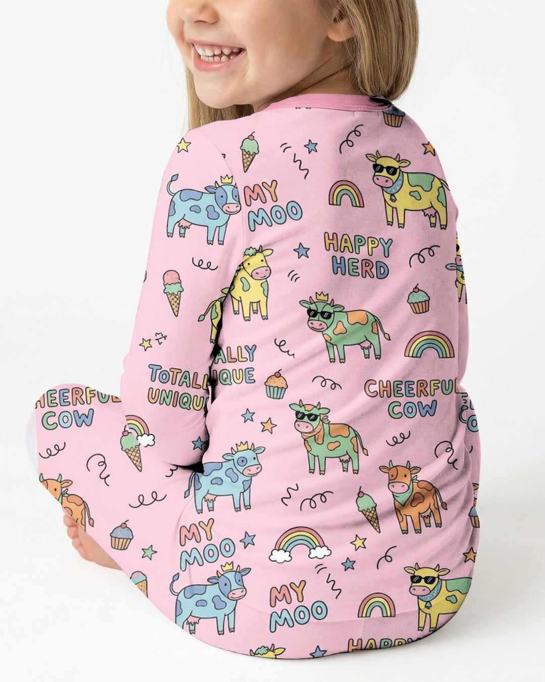 Not Your Ordinary Cow Bamboo Two Piece Long Sleeve Pajama Set