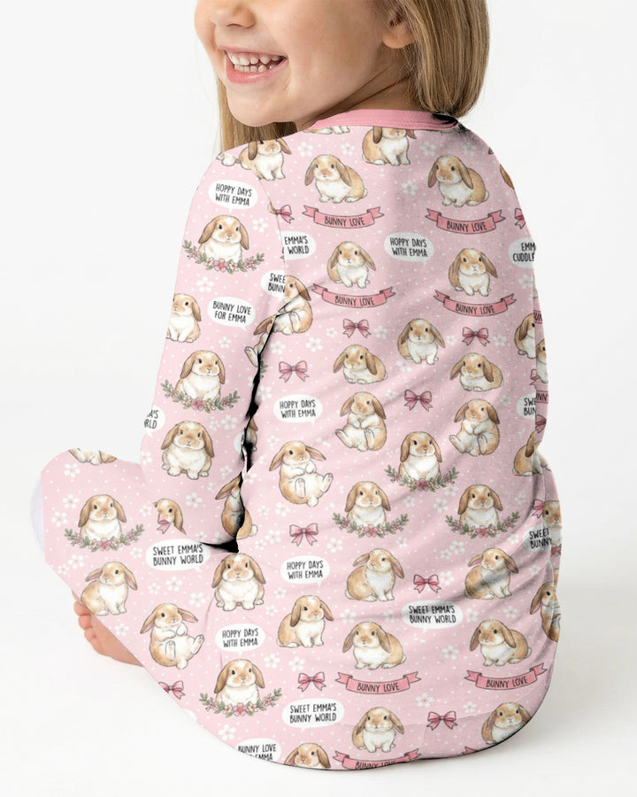 Sweet Bunny Worlds Bamboo Two Piece Long Sleeve Pajama Set