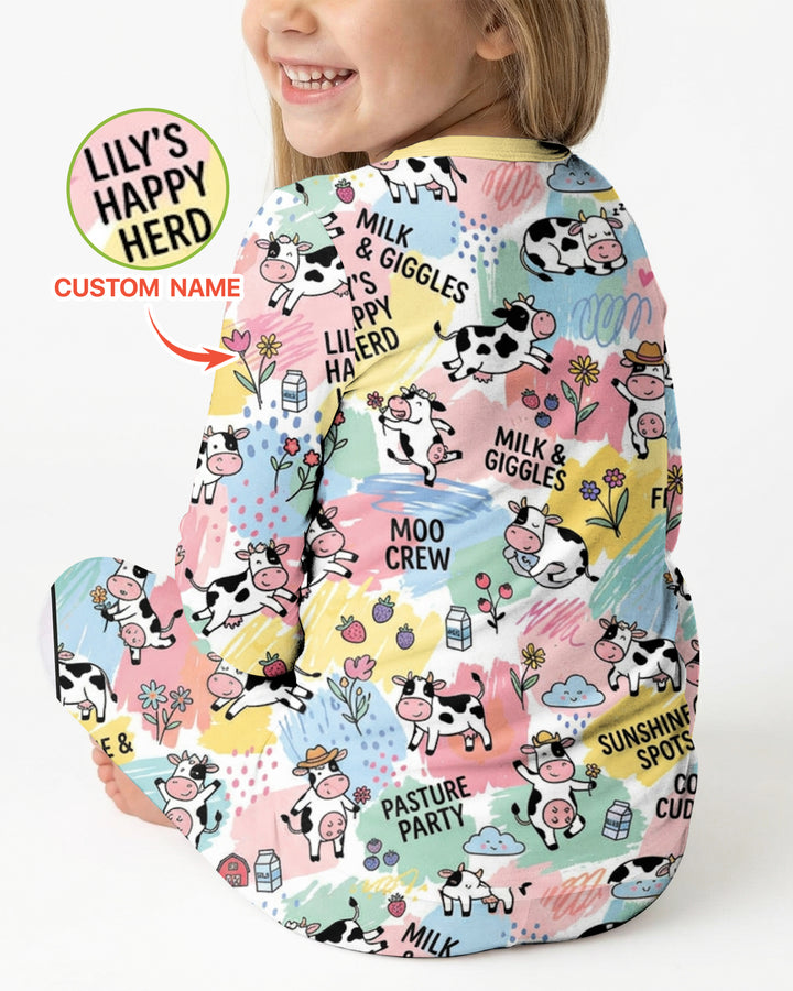 Custom Name Can’t Keep Us In The Barn Bamboo Two Piece Long Sleeve Pajama Set