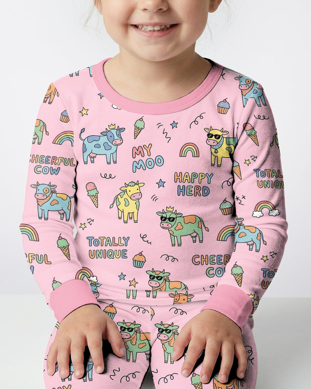 Not Your Ordinary Cow Bamboo Two Piece Long Sleeve Pajama Set