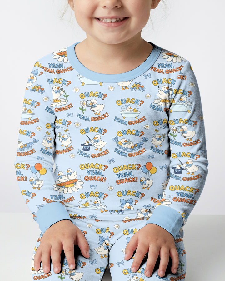 Yeah Quack Show Bamboo Two Piece Long Sleeve Pajama Set