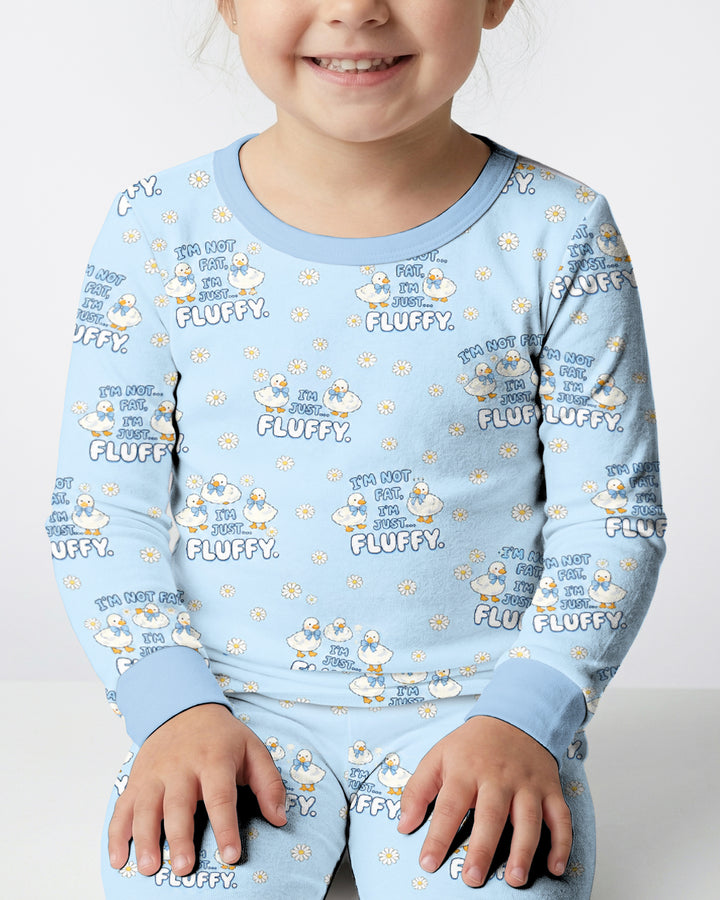 Not Fat Just Fluffy Bamboo Two Piece Long Sleeve Pajama Set