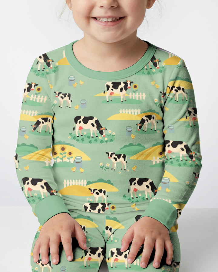 Pasture Sunlit Waltz Bamboo Two Piece Long Sleeve Pajama Set