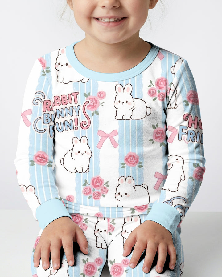 Hoppy Friends Bamboo Two Piece Long Sleeve Pajama Set