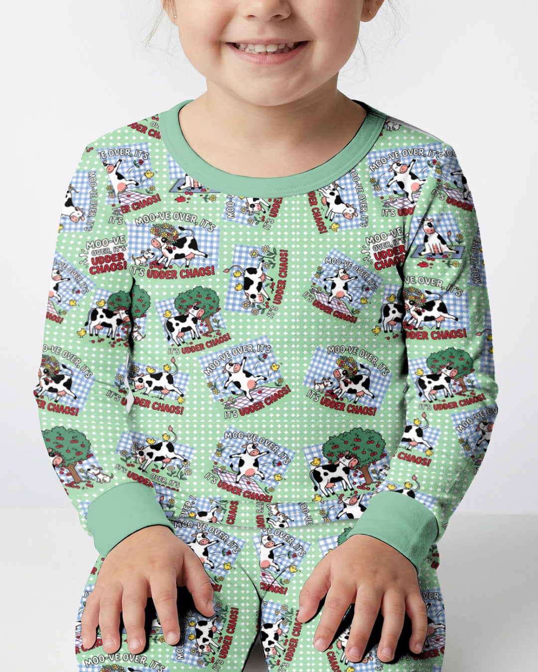 Udder Chaos Bamboo Two Piece Long Sleeve Pajama Set
