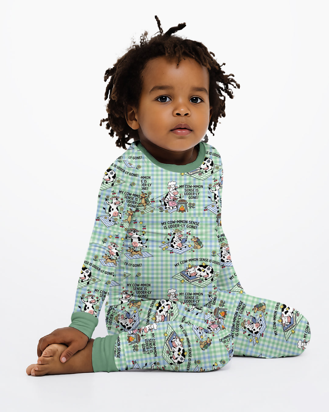 Common Sense Is Udderly Gone Bamboo Two Piece Long Sleeve Pajama Set