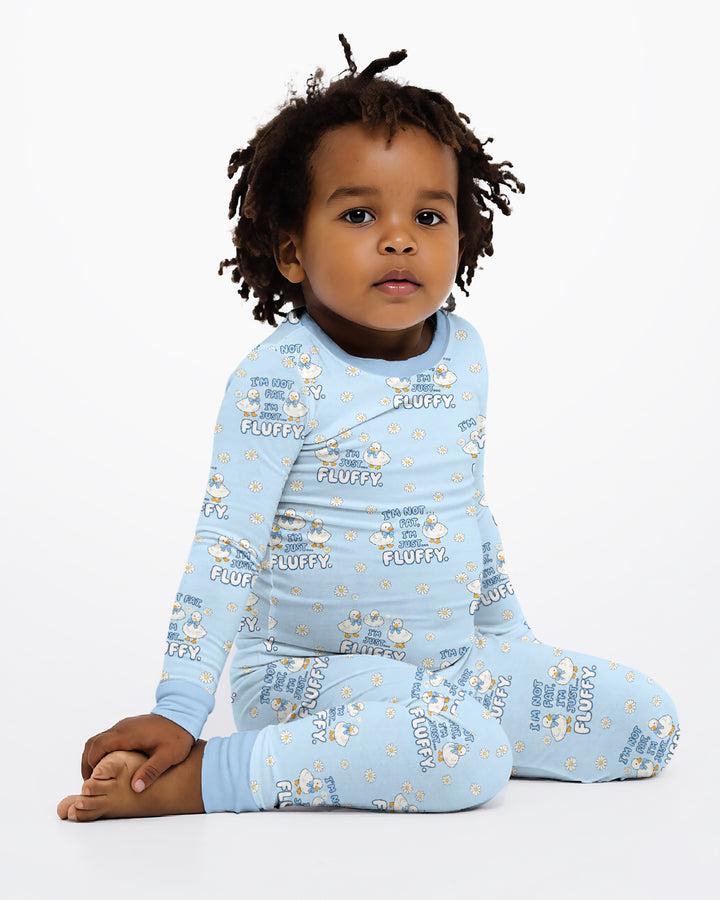 Not Fat Just Fluffy Bamboo Two Piece Long Sleeve Pajama Set
